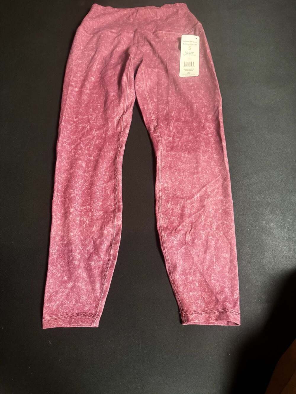 Balance Athletica Pink Mineral Wash Cloud Leggings Size S